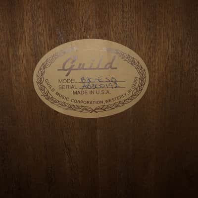 Guild B30E Fretless Acoustic Bass 1996 Tobacco Sunburst image 13