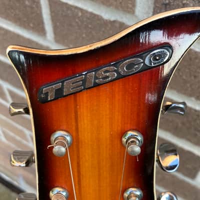 1968  Teisco V2 Sunburst . Very cool MIJ guitar Mezurashi (rare) image 12