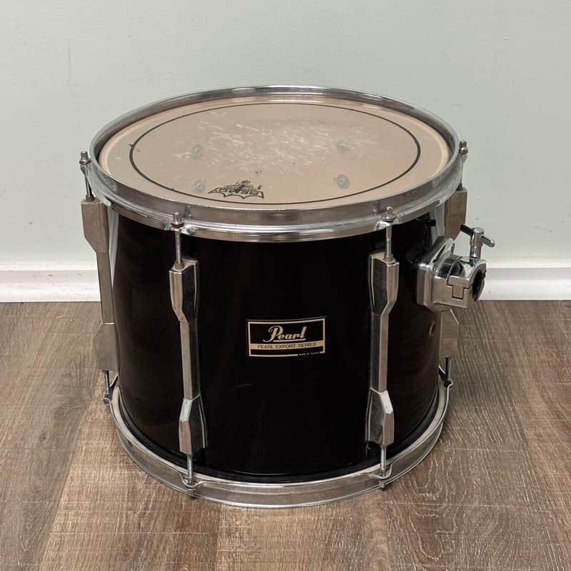 Pearl Export EX 12"x10" Rack Tom Drum Early 90s - Jet Black image 1