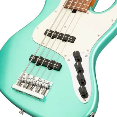 Sadowsky MetroExpress 21-Fret Vintage J/J Bass, Morado Fingerboard, 5-String - Solid Sage Green Metallic High Polish image 5