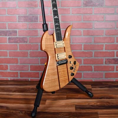 B.C.Rich USA Mockingbird Supreme Flame Maple Top Transparent Natural 1999 w/OHSC image 5