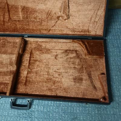 Vintage 1970s 1980s Gibson Ibanez Greco Epiphone Asymmetrical Offset Body Case Fits 45 X16 X 2.5  Models Korina Explorer Greco Explorer Hammer Standard Fits Many Models Brown Fuzzy Lining Rare Well Made image 3