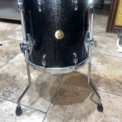Gretsch USA Custom 14 x 14 floor Tom in Black Glass - Black Glass image 1