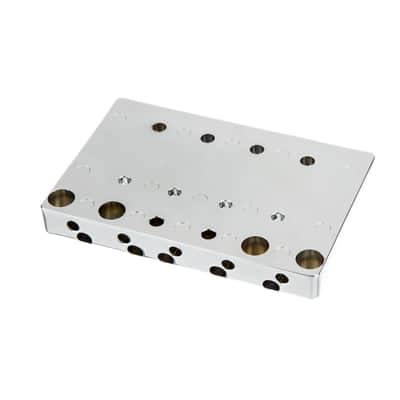 Fender HiMass 5-String Bass Narrow Bridge Assembly With Brass Saddles, Chrome 099-4410-000 image 3