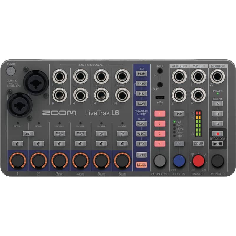 Zoom LiveTrak L6 6 Channel Digital Mixer / Recorder