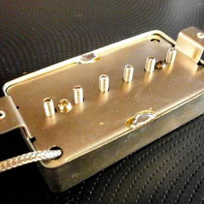 Q pickups Humbucker Sized P90 GOLD FOIL Pickup Raw cover PAF Fits Gibson Greco Tokai Ibanez P90 image 2