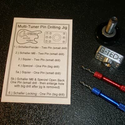 G-Tech Guitar Works Tuner Drilling Jig - Single/Two Pin - Fender Schaller Squier - Locking image 4