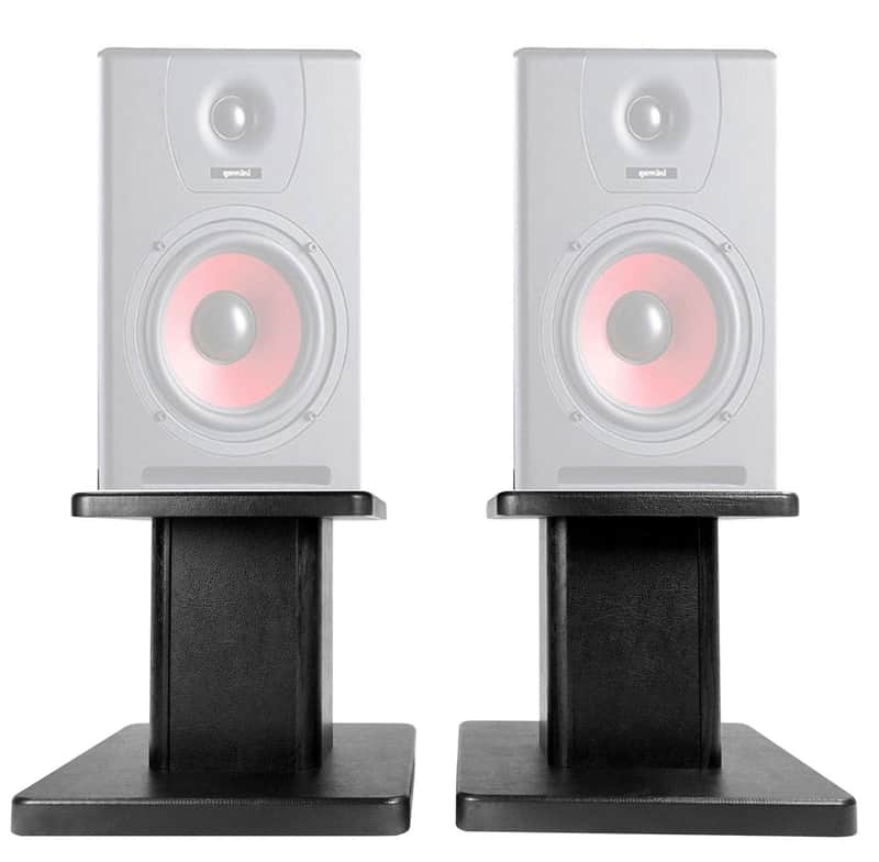 Rockville 8” Black Studio Monitor Speaker Stands For Gemini SR-5 Monitors image 1