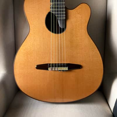 Paul McGill Super Ace Nylon Classical Cutaway Brazilian Rosewood BAM Case image 4