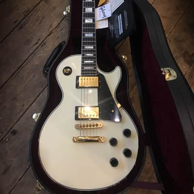 2010 Gibson Custom Shop Paul Custom in Aged White & original hard shell case Les image 15
