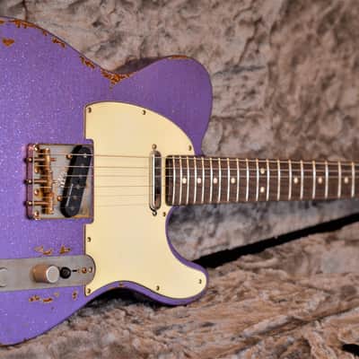 Fender Telecaster American Performer Relic 2019 Lavander Purple Sparkle Duncan Tele Stack image 23