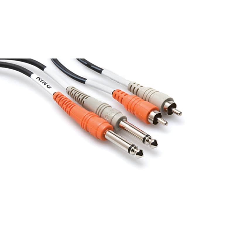 Hosa CPR-202 Stereo Interconnect Dual 1/4" TS to Dual RCA image 1