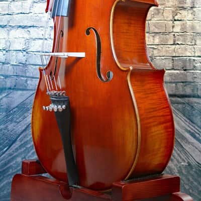 Professional song maestro 5 Strings Cello 4/4, Stradivarius Model. Good Sound , Beautiful Cello image 6
