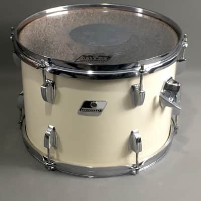 Vintage Ludwig Made in USA Monroe NC S/L Series 9x13” Rack Tom Drum 1981-1983 White Cortex Granitone Pre-Rockers image 1