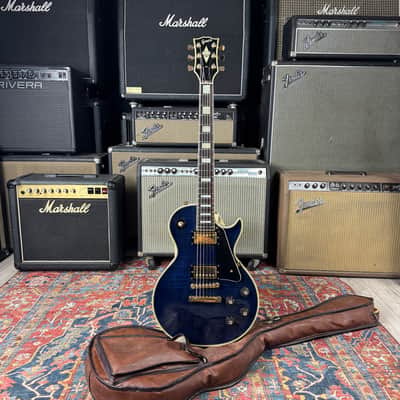 Greco Les Paul Custom Blue Flame Model EGC68- 700 Mint Collection - 1987 image 2