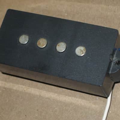 used relic'd (from real player's wear, use, & age) Fender Black Split-Coil Mexican Standard Precision Bass pickups, Alnico 5, 10.5k fully functional (silver screws included - also relic'd) from 1994 Fender Mexican Standard P Bass (Bass NOT included) image 5