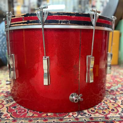 1960s Ludwig Club Date 14x22 Bass Drum Project in Red Sparkle / Duco image 7