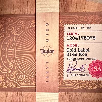 Taylor Gold Label 814e Koa - Natural image 14