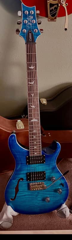 PRS SE Custom 24 Semi-Hollow Piezo 2025 - Lake Blue image 1