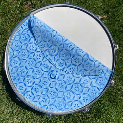 14" single layer Drum Bunny cloth drum cover - dampener - partial mute - compare to Drum Tortillas - Quesadilla - Big Fat Snare image 2