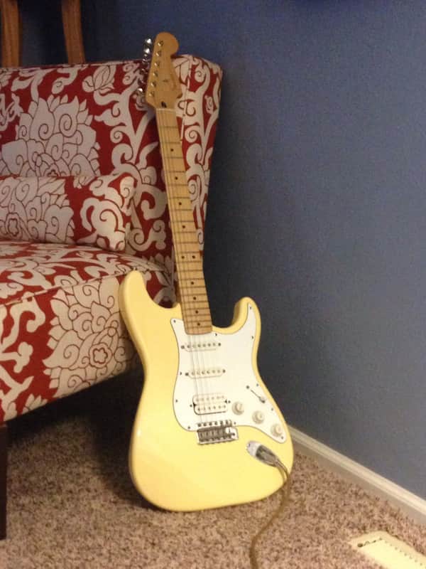 Fender Mexican Strat HSS 1996-1997 Aged White image 1