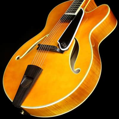 2007 W.E. Moll John Pizzarelli Model Archtop Electric Guitar Transparent Amber image 1