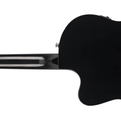 Fender Classic Design CN-140SCE Black Thinline Electro Nylon Guitar & Hardshell Case image 2