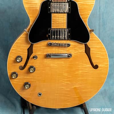 USED Gibson ES-335 Figured Left-Handed Antique Natural "Demo" 2021 Semi-Hollow Electric Guitar w/OHSC image 2