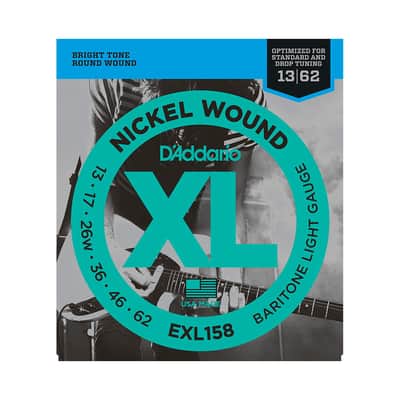 EXL158 Nickel Wound Baritone Light 13-62 D'Addario image 1
