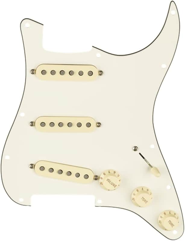 Genuine FENDER Pre-Wired TEX-MEX Loaded Strat 11-Hole Parchment Pickguard image 1