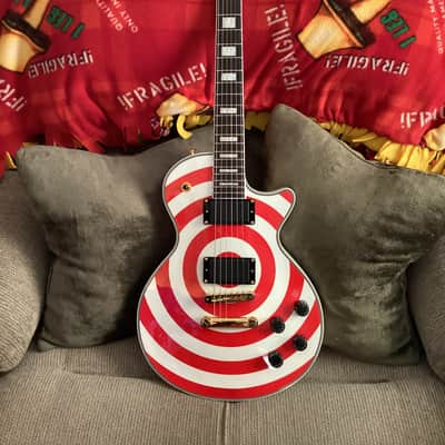 2025 Zakk Wylde inspired Firefly Les Paul Red Bullseye Custom Shop replica image 4