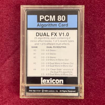 Lexicon PCM 80 Dual FX V1.0 Algorithm Card image 4