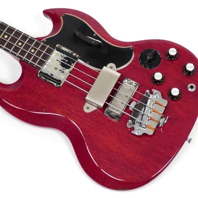 1961 Gibson EB-3 - Cherry Finish - First Year Example - Original Black Pebble Case image 5