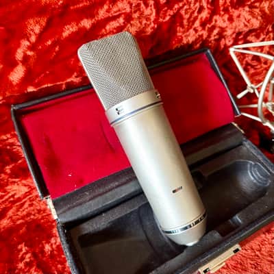 Neumann U87 c 1970 - Nickel original vintage Germany FET condenser microphone mic imagen 5