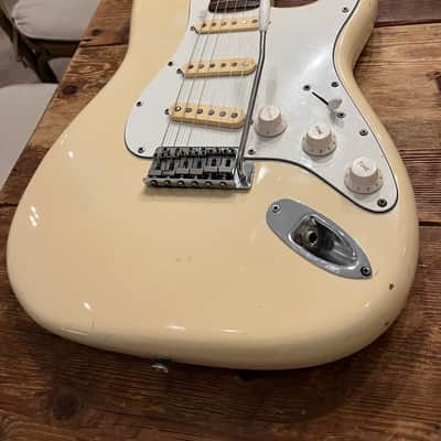 Fernandes Stratocaster Stone Logo 1970's White with case image 1
