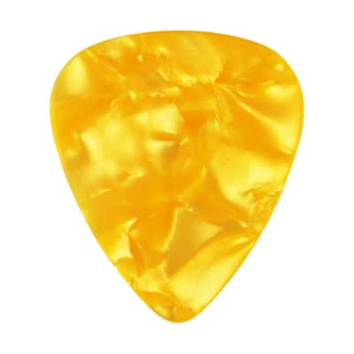 Celluloid Yellow Pearl Guitar Or Bass Pick - 0.96 mm Heavy Gauge - 351 Shape - 3 Pack New