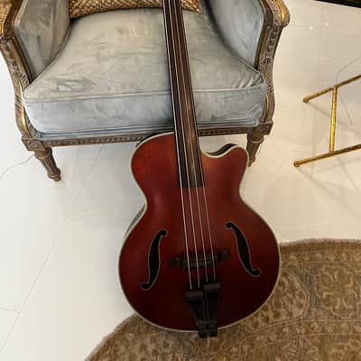Takamine TB10 Pro Series Archtop Cutaway Acoustic/Electric Bass 2010s - Red Stain image 1