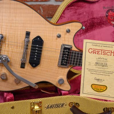 Gretsch USA Custom Shop G6128-CS True Timbre Series Madrigal Masterbuilt Flame Maple Top Natural 2025 w/OHSC image 11