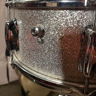 Slingerland Hollywood Ace 14"x5" Snare Drum, 1970, Silver Sparkle image 6