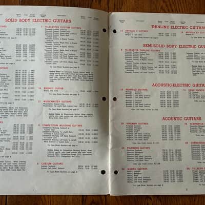 Fender Price List 1971 - Actual Fender musical Instrument Price List from 1971. It lists EVERYTHING Fender sold at that time with prices. image 4