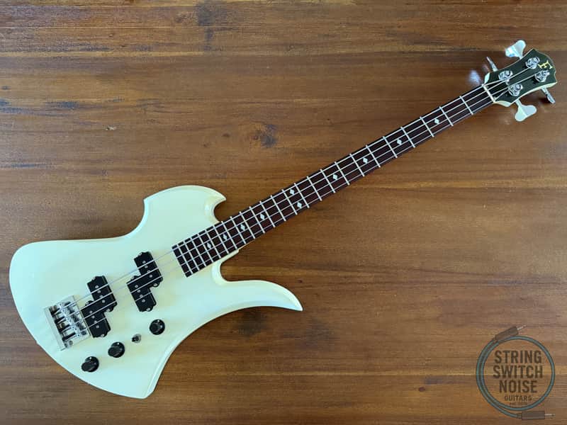 Fernandes Mockingbird Bass, MB-65, Snow White (aged), MIJ, 1992