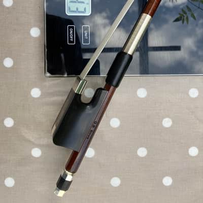 Double Bass French Bow - G.B.Bows - Snakewood Model - Silver Mounted image 25