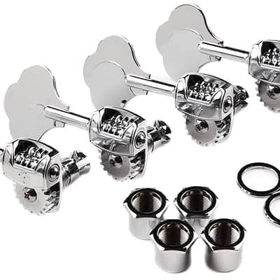 Fender Deluxe F Stamp Bass Tuning Machines LEFT HAND 0097336049 chrome image 1