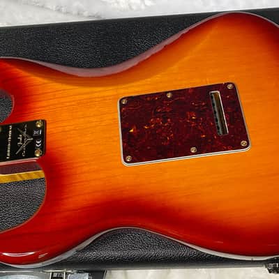 NEW! Fender Limited Edition Custom Deluxe AAA Flame Stratocaster - Hand Wound Pick-Ups - Gold Hardware - Aged Cherry Sunburst - 7.6lbs - Authorized Dealer - G07114 - WOW! image 12