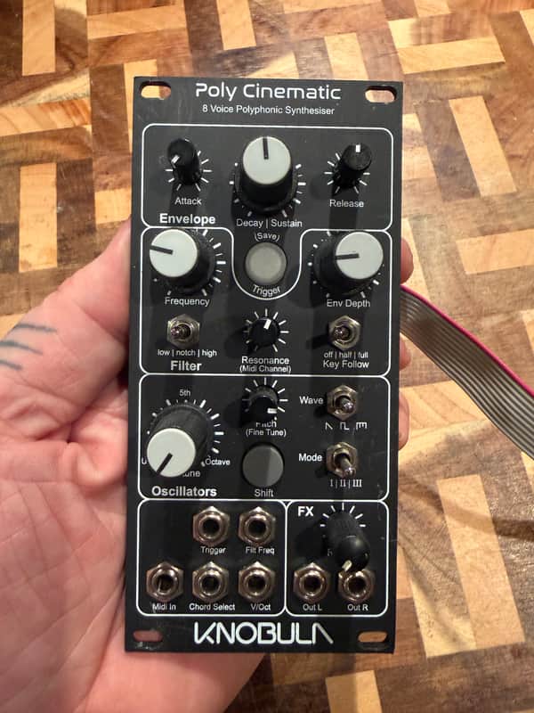 Knobula Poly Cinematic 8-Voice Polyphonic Synthesizer Eurorack Module 2022 - Present - Black image 1
