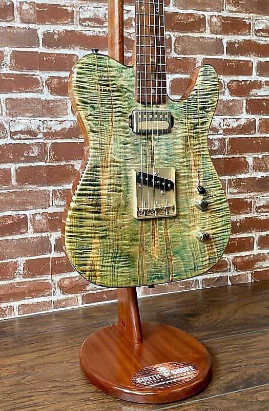 Aniktos Guitars T-Style "Green Flame" 2020 Green Flame Maple Top, Chambered Body (Authorized Dealer) image 1