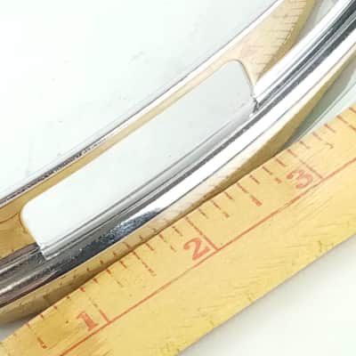 Ludwig 14" Chrome-BRASS 6Lug Triple-Flange Pioneer Snare Drum Resonant Rim/Hoop image 2