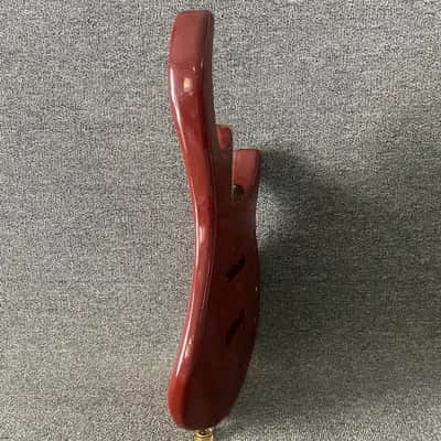 Red 4 String Bass DIY Project Basswood Body image 3