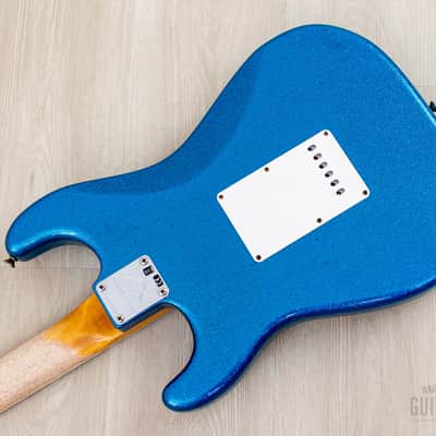 2022 Fender Custom Shop Limited Edition ‘65 Stratocaster Journeyman Relic Aged Blue Sparkle, Mint w/ Case, COA, Tags image 15