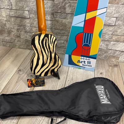 Mahalo #MA1ZEB - Art Series II, Soprano Uke, Zebra - Black Nylon String image 3